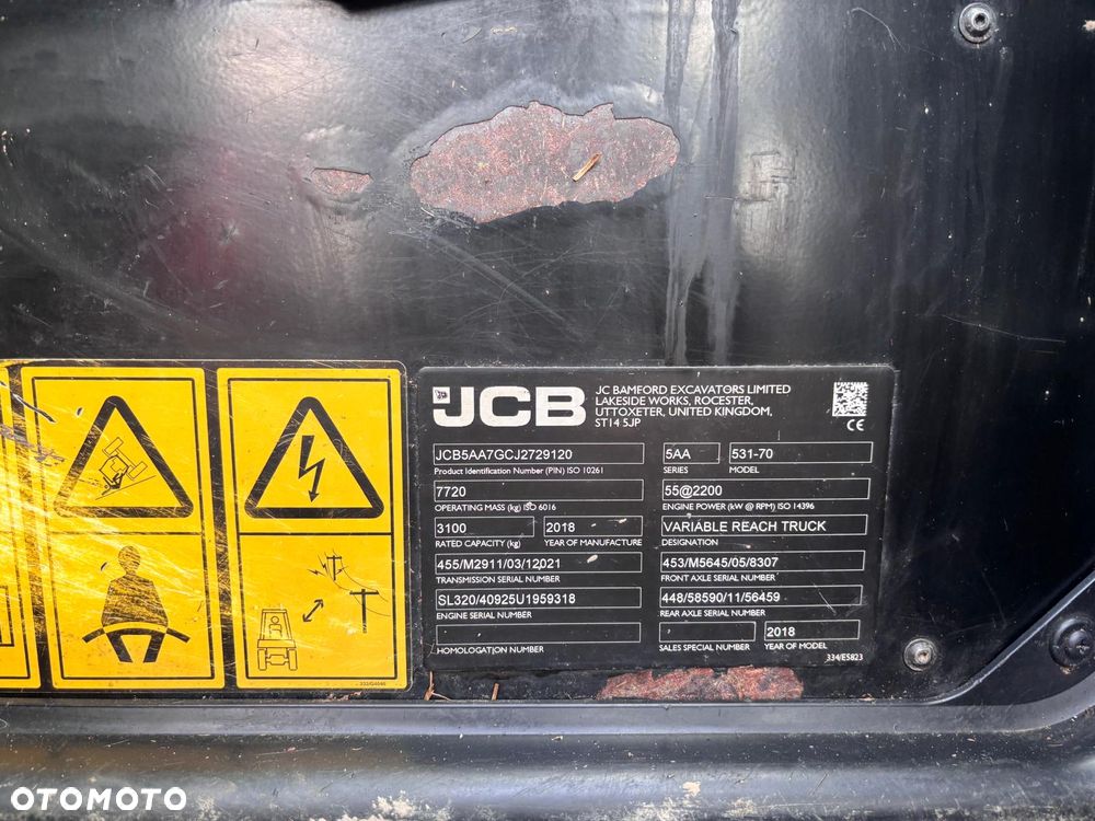 JCB 531-70 2018 | 3.1 t | 7 m | 3889 mth | 4x4 | Widły - 9