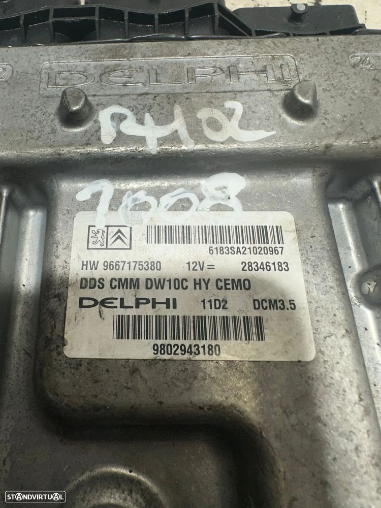 .Centralina Motor Original Motor Delphi PSA Peugeot Citroen 9667175380 9802943180 28346183 - 8