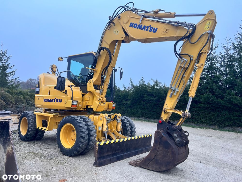 Komatsu Koparka kołowa KOMATU PW98MR-8 10ton 4x4x4 ośki skrętne Ramię 3x łamane BEZ DPF i ADBLUE 4 cyl dodatkowe wyjścia hydr Pług Podpory  2012 szybka zwinna Prosto z importu 1 właściciel Cat TEREX Liebherr Wacker Pw 98 Mr 8 11 - 14