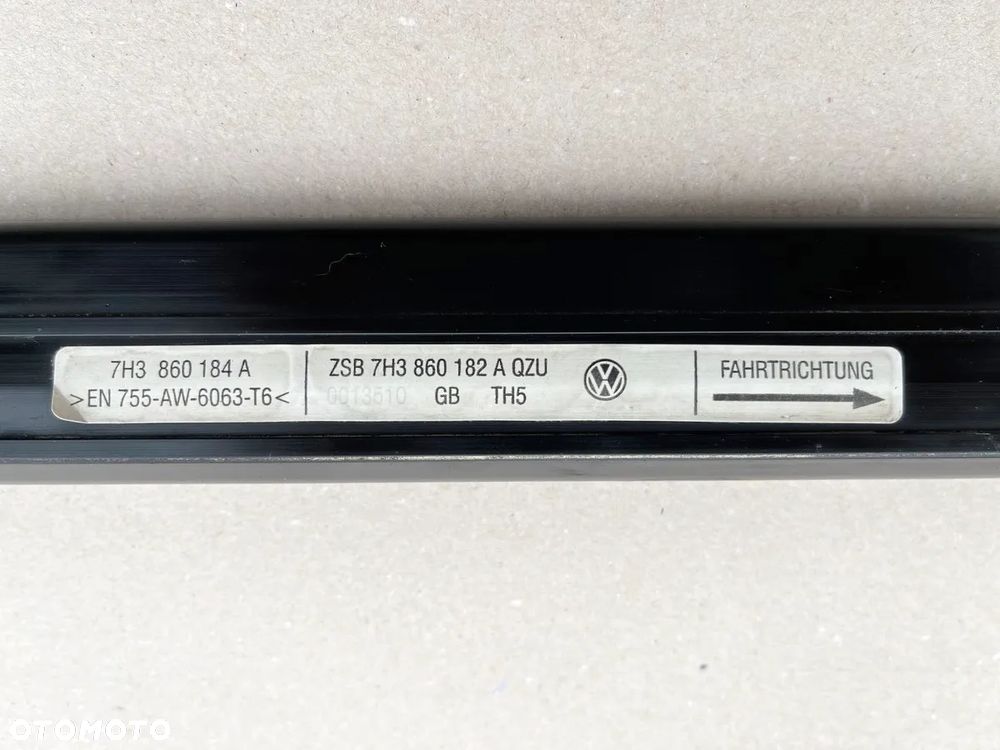 LISTWY DACHOWE RELINGI PROWADNICE VW T5 LIFT T6 LONG DŁUGI CARAVELLE MULTIVAN TRANSPORTER 7H3860181A 7H3860182A - 8