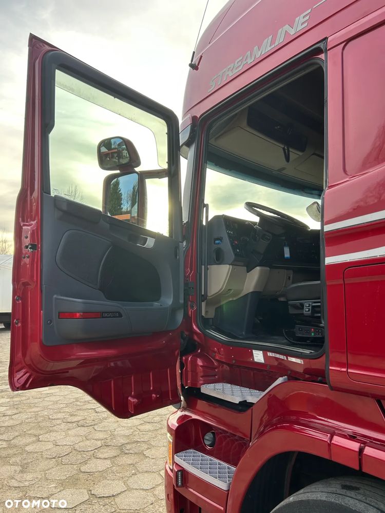 Scania R450 RETARDER / SKÓRY / NAVI / AUTOMAT / POLSKI SALON / ZBIORNIKI PALIWA 1500 L / LAMPY LED / FULL SPOJLERY / TYŁ 4 PODUSZKI / BARDZO ŁADNA SCANIA 2015 ROK !! - 18
