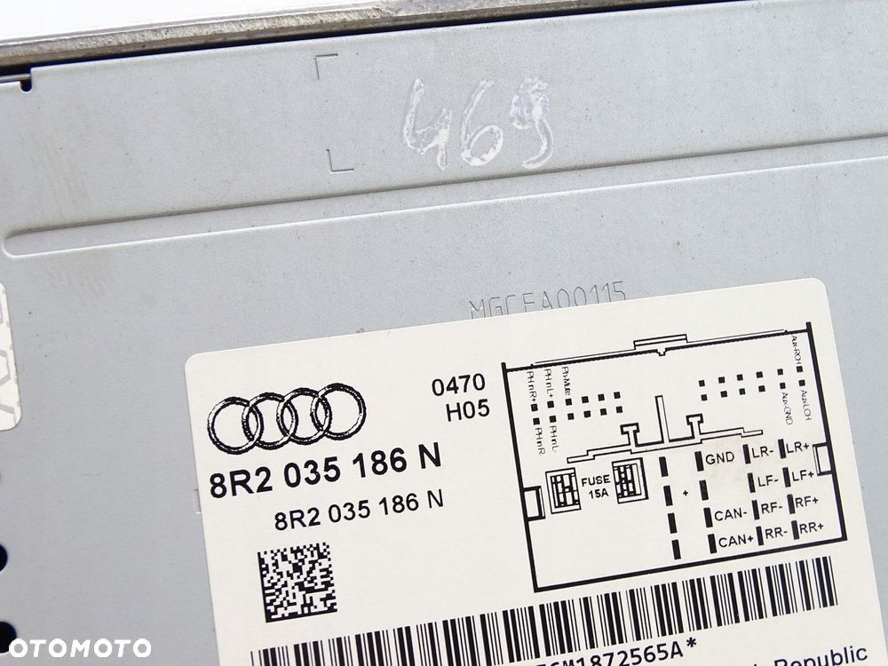 RADIO RADIOODTWARZACZ CD AUDI CONCERT AUDI A5 8T A4 B8 Q5 8R2035186N - 4