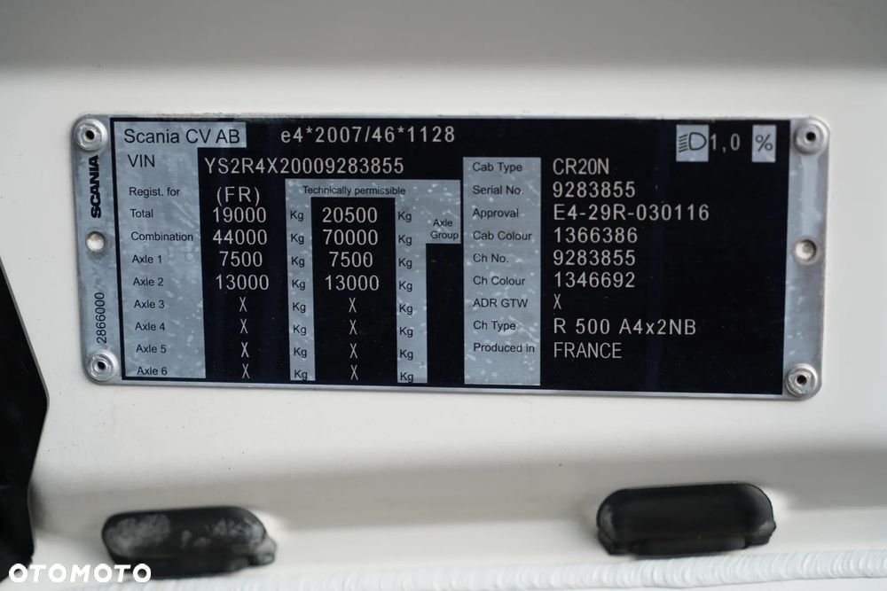 Scania R 500 / HYDRAULIKA / RETARDER / CAŁA NA PODUSZKACH / KLIMA POSTOJOWA / ALUSY - 35