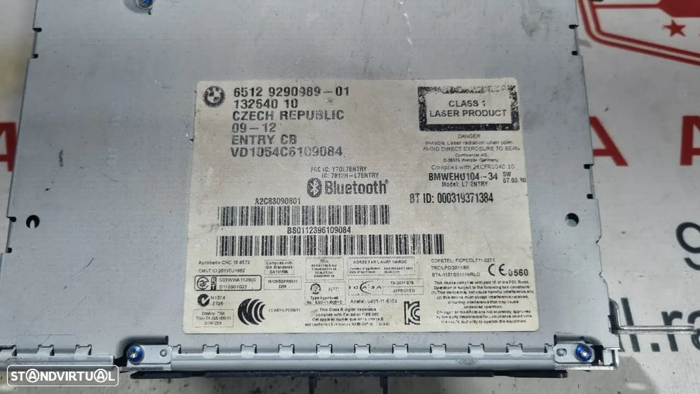 Auto Rádio BMW Série 1 F20 6512929098901 Original - 2