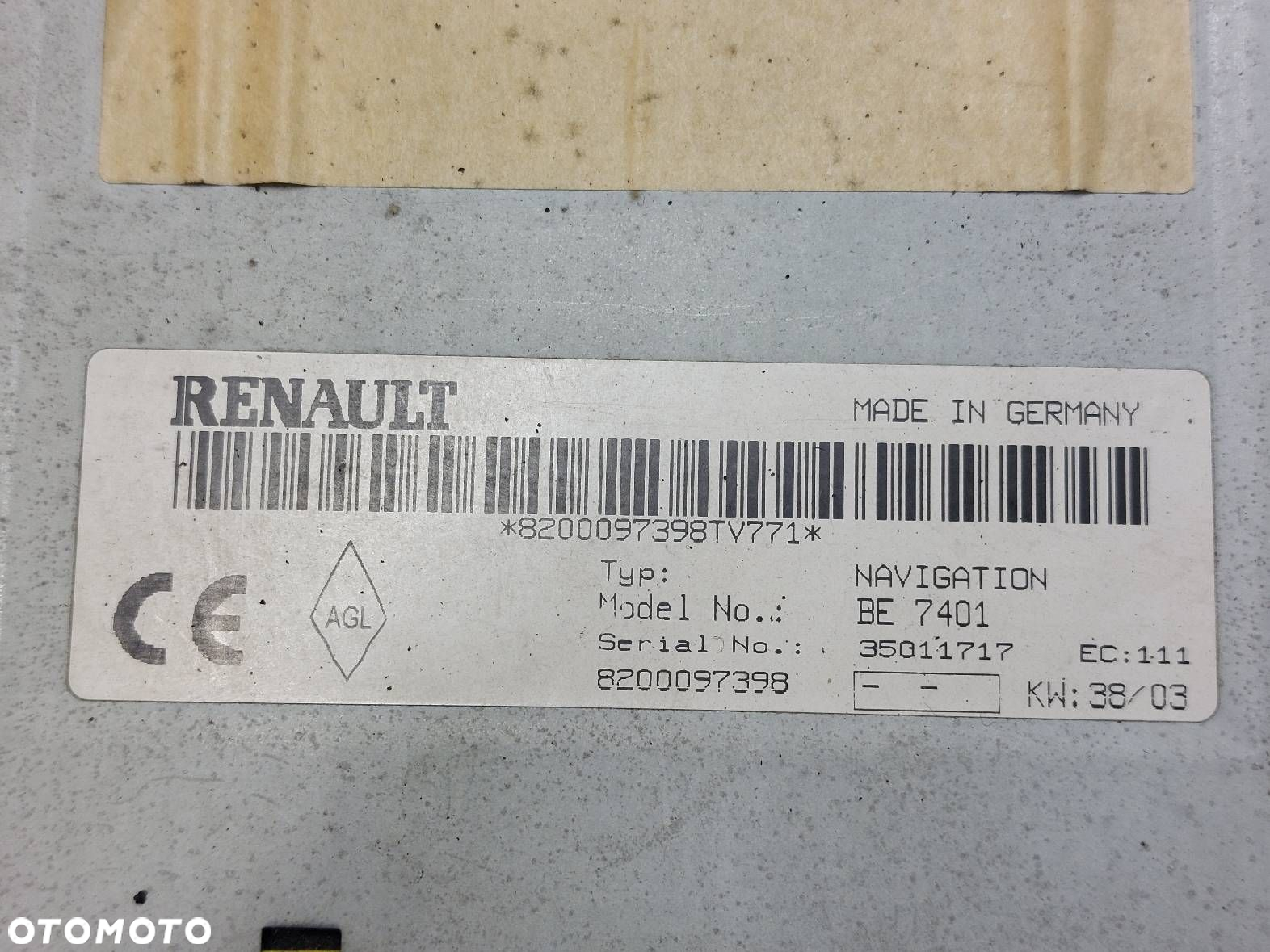 RADIO ODTWARZACZ  RENAULT MEGANE II 8200097398 - 3