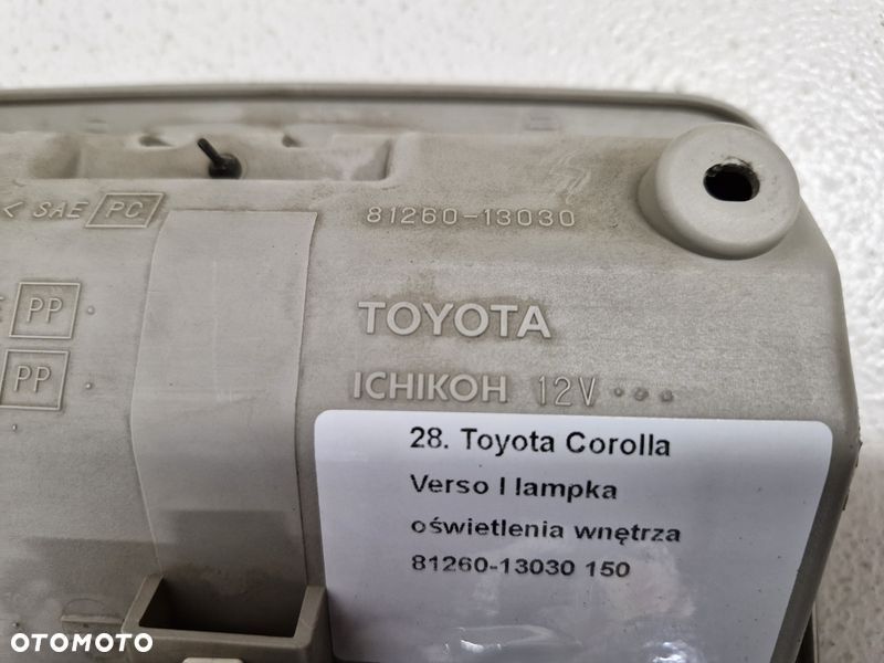 toyota corolla verso i 1 lampka oświetlenie kabiny wnętrza 81260-13030 - 9