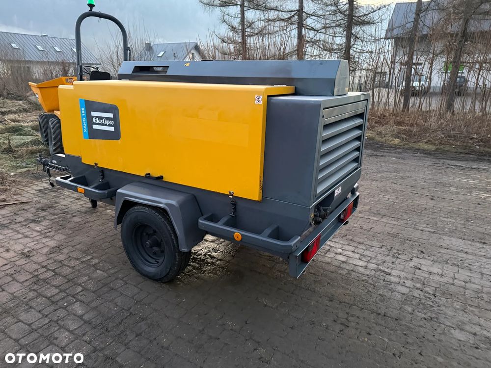 Atlas Copco XAHS 186 Kompresor Śrubowy sprężarka 11 m3. Regulacja ciśnienia bar 10. Chłodnica Cyklonowa Osuszacz! Silnik DEUTZ 150 KM. Potężna moc. 2014 rok 2173 mtg. Sprowadzony z Norwegii! Dokumenty do Rejestracji jako pojazd. Maszyna jak Nowa z Salonu!! - 4