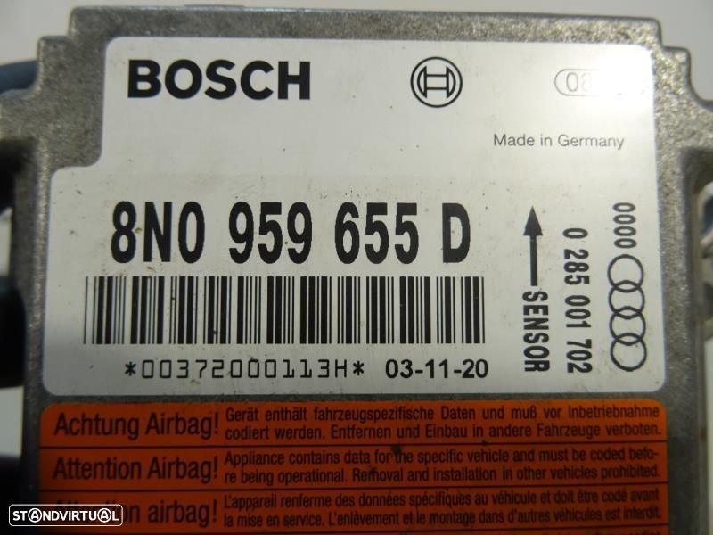 Centralina De Airbags Audi Tt (8N3)  8N0959655 / 0285001702 / 8N0 959 - 4