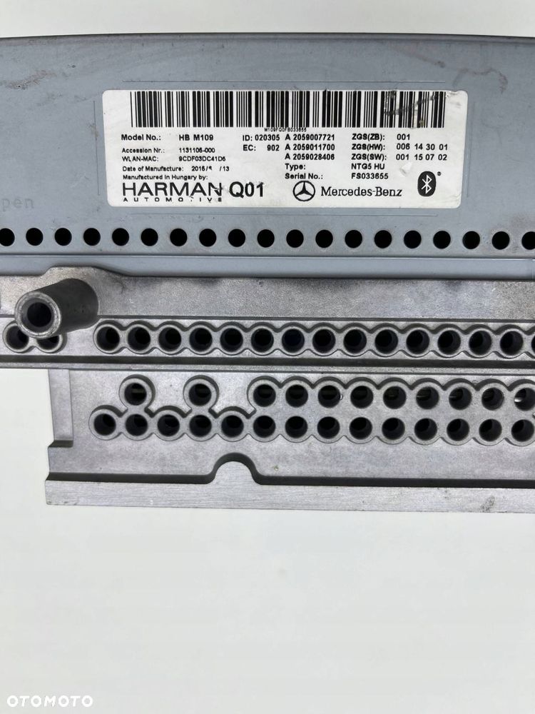 MERCEDES GLC X253 C253 W205 RADIO CZYTNIK NAWIGACJA HARMAN A2059007721 - 4