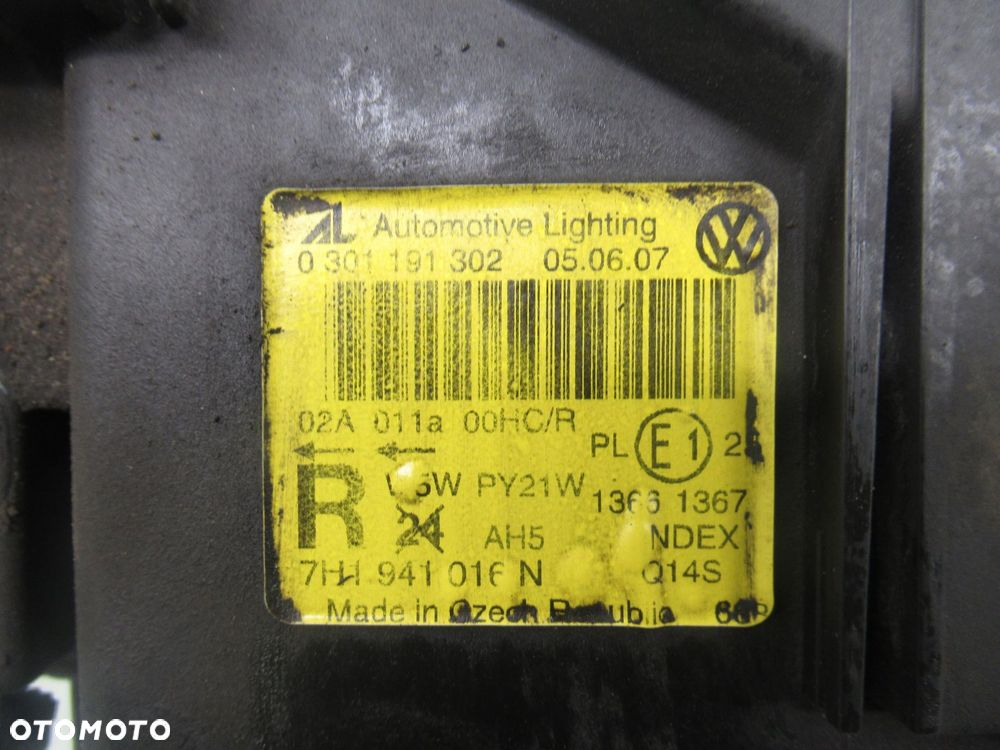 LAMPA PRAWA PRZEDNIA VW TRANSPORTER T5 7H1941016N 0301191302 - 3