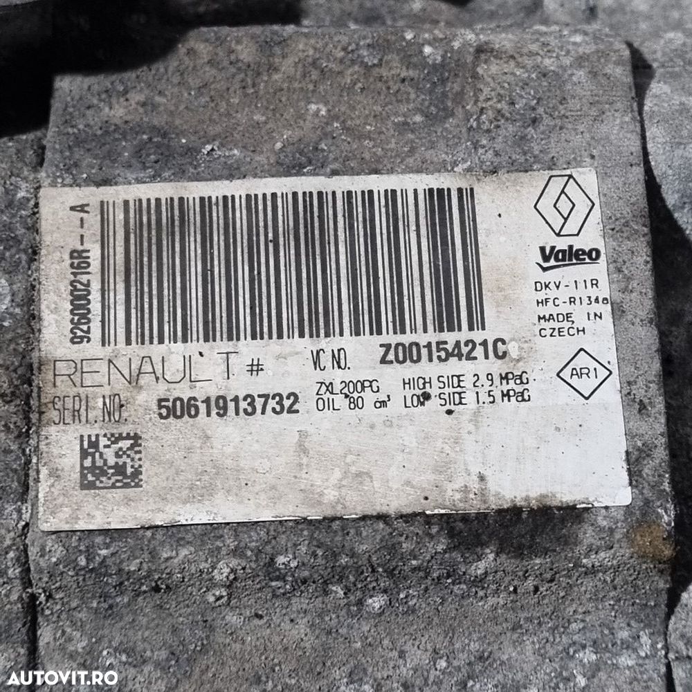 Compresor clima Dacia Sandero 2 0.9 B 2012 - 2016 90CP H4B 408 (1472) Benzina Z0015421C - 6