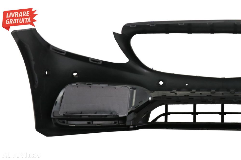 Bara Fata cu Grila Centrala Neagra cu Mercedes C-Class W205 S205 C205 A205 (2014-2- livrare gratuita - 6