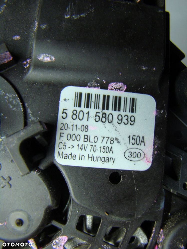 alternator ducato iveco 3.0 150a oryginał bosch 5801580939 f000bl0778 nowy - 9