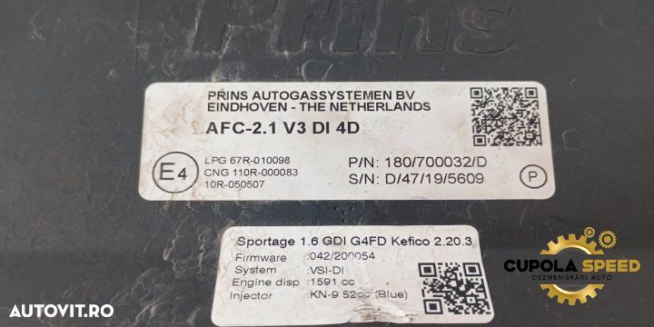 Calculator instalatie GAZ GPL 1.6GDI 110R-000083 67R-010098 Hyundai T - 2