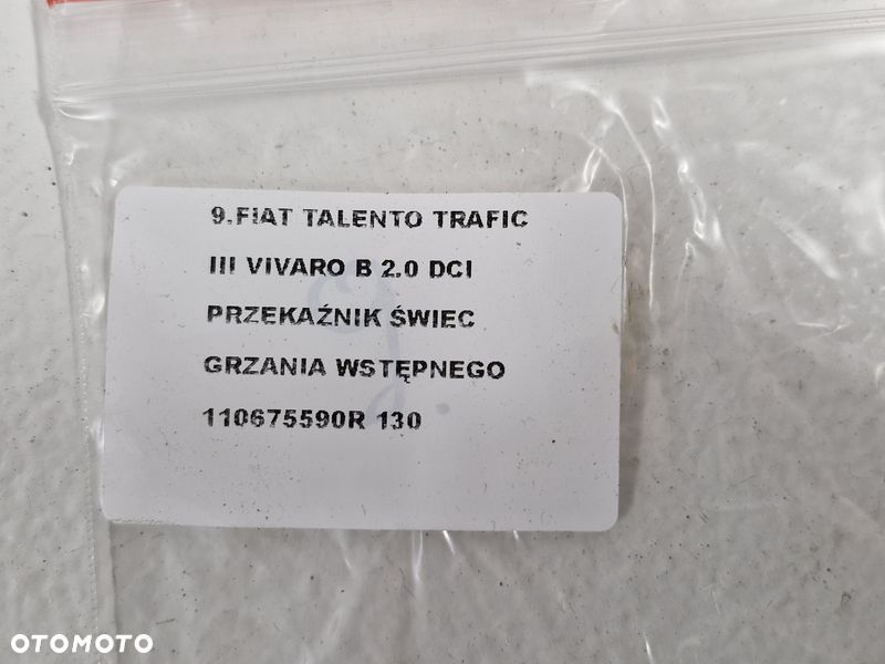 TRAFIC 3 III VIVARO B TALENTO 2 II 2.0 DCI PRZEKAŹNIK ŚWIEC ŻAROWYCH 110675590R - 8