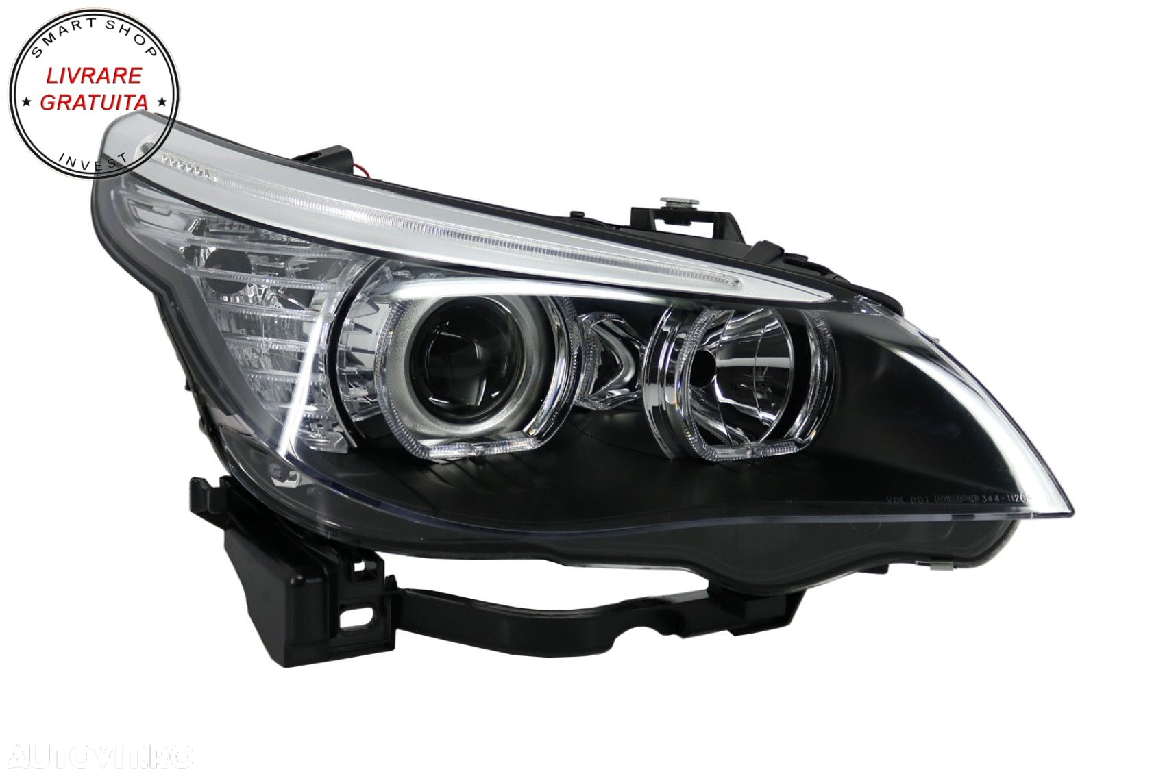 Faruri LED Dayline Angel Eyes BMW Seria 5  E60 E61 (2003-2007) LCI Design- livrare gratuita - 2