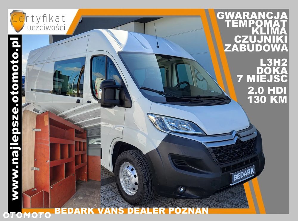 Citroën Jumper, L3H2, BRYGADÓWKA, 7 miejsc, DOKA, tempomat, klima - 1