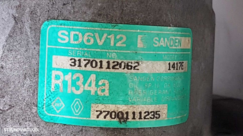 COMPRESSOR DE AR CONDICIONADO RENAULT CLIO II FASE I (B/CBO) 1.9 D ALIZE - 3