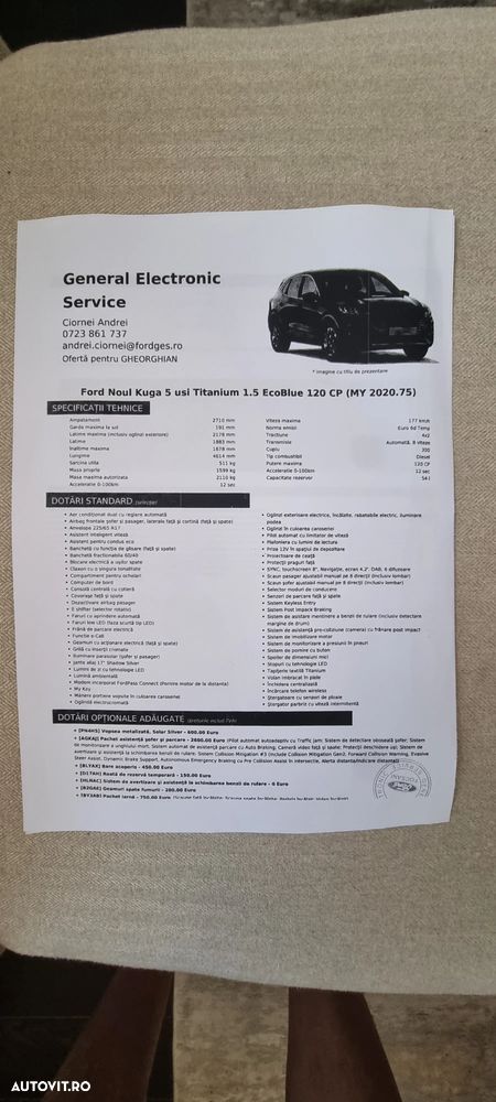 FORD Kuga 2020 — imagine 15