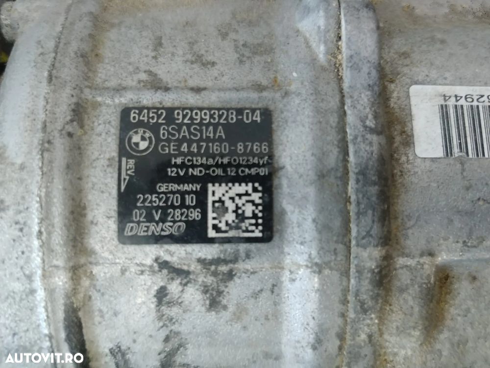 compresor clima ac 2.0 d bmw seria 4 f32 f33 seria 1 f20 f21 447160-8766  64529299328-04 - 4