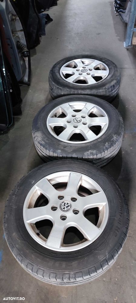 Janta aliaj 195 65 15 vokswagen vw golf 5 6 touran 3 buc - 1
