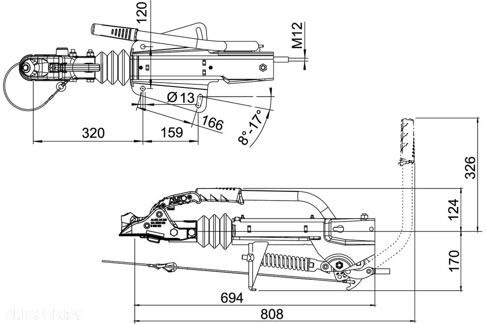 Frana inertiala AL-KO251G, 1550-3000kg, Dispozitiv inertial de franare - 5