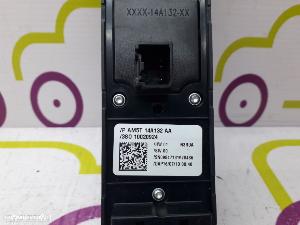 Comando de Vidros Frt / Esq Ford Focus III de 2014 - Ref : AM5T14A132AA - NO320057 - 2