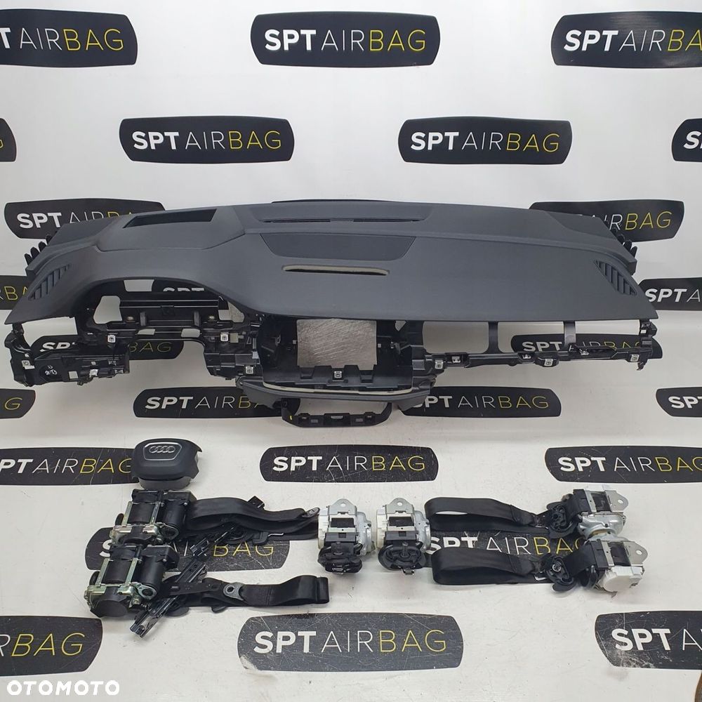 AUDI Q7 4M PRZED LIFTEM DESKA ROZDZIELCZA KONSOLA KOKPIT PULPIT PODUSZKI AIRBAG AIR BAG PASY KIT SET - 1