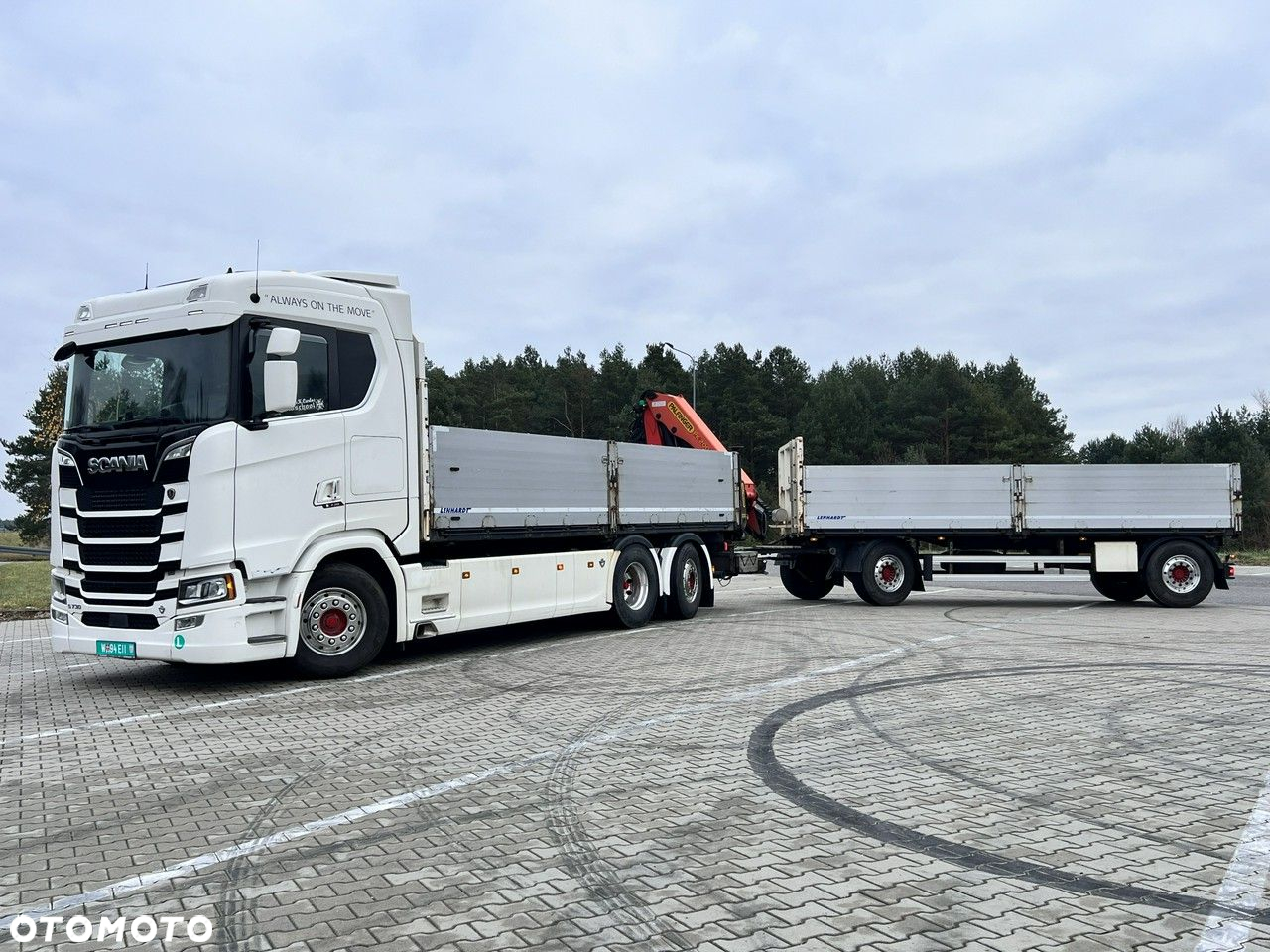 Scania s730 zestaw z przyczepa 2017/18 v8 palfinger dźwig z hds 6x2/4 - 26