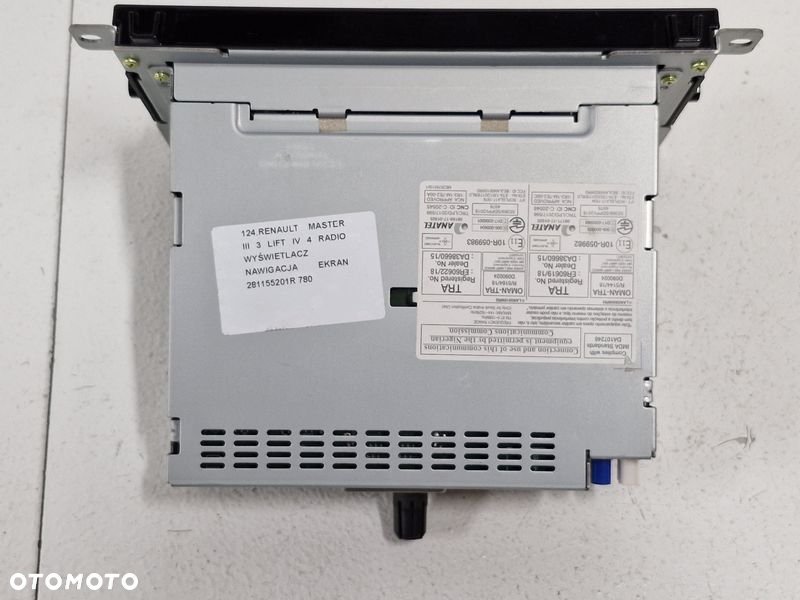 RENAULT MASTER III 3 LIFT IV 4 RADIO WYŚWIETLACZ NAWIGACJA EKRAN 281155201R - 8