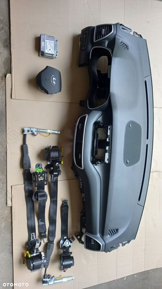 HYUNDAI TUCSON III KONSOLA DESKA ROZDZIELCZA PULPIT AIR BAG PASY KPL - 1