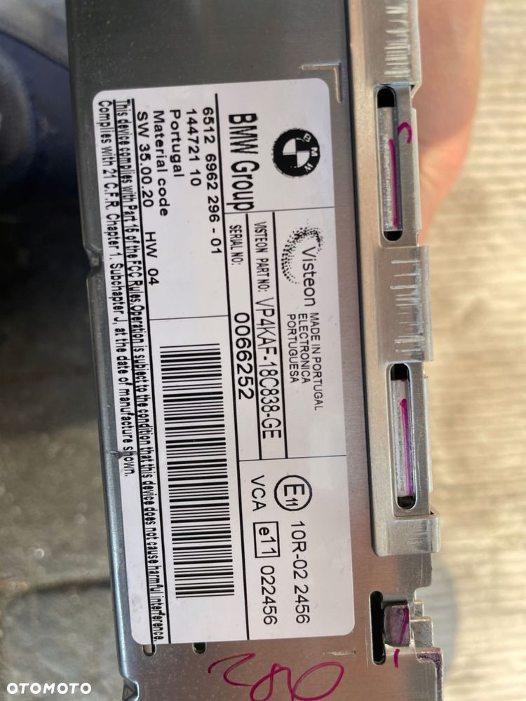 radio cd business bmw e87 e81 e90 e91 e92 6962296 sprawne ładne europa - 5