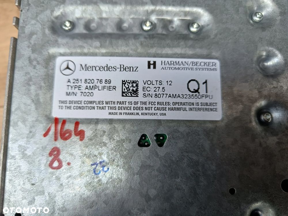 MERCEDES W251 W164 ML WZMACNIACZ HARMAN BECKER A2518209589 A2518207689 - 5
