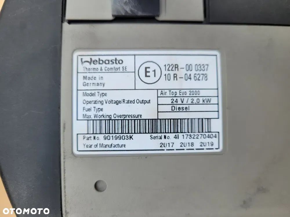 Webasto Ogrzewanie Postojowe Volvo Fh 4 - 3