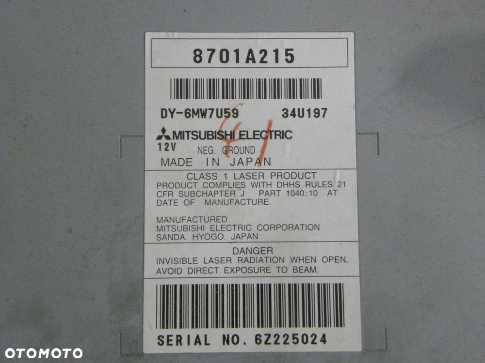 radio cd mitsubishi outlander 2 ii c-crossier 06- oryginaŁ - 2