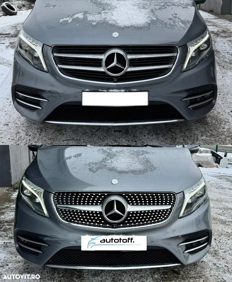 Grila compatibila cu Mercedes V-Class W447 (14-19) model Diamond - 7