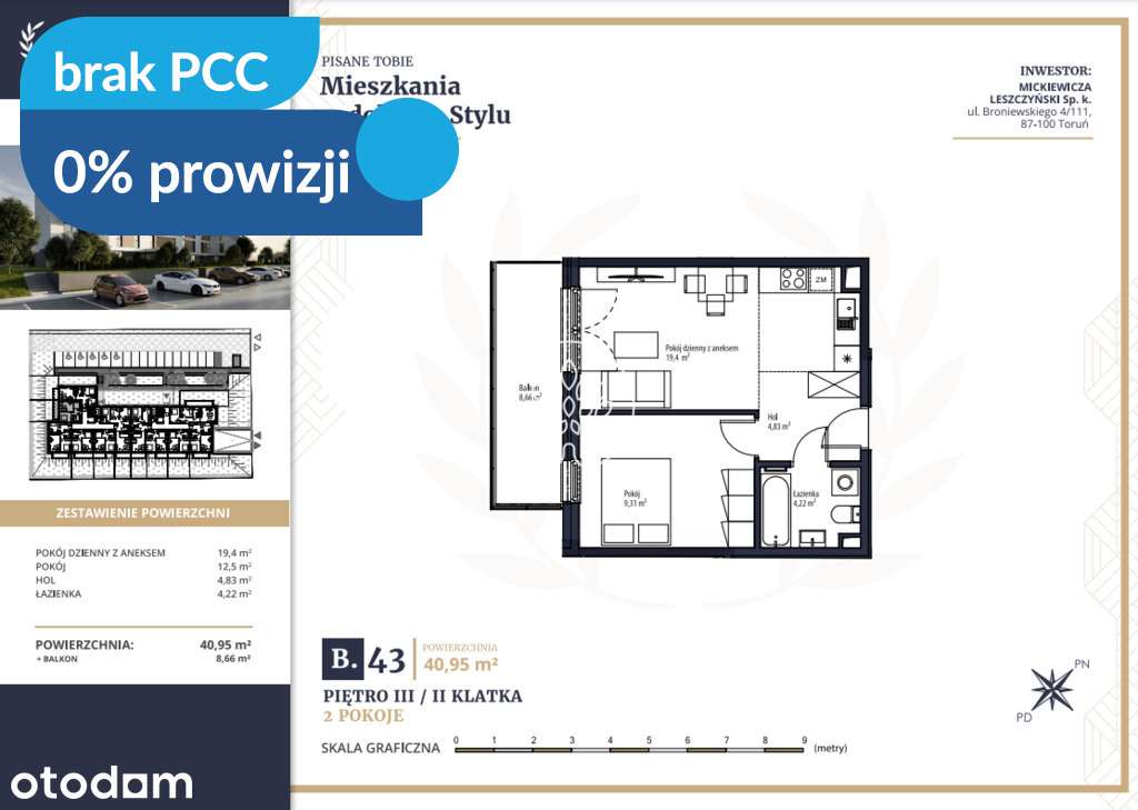 2-pokoje z balkonem w sercu Ciechocinka