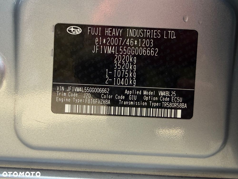 Subaru Levorg 1.6 GT-S Sport (EyeSight) CVT - 21