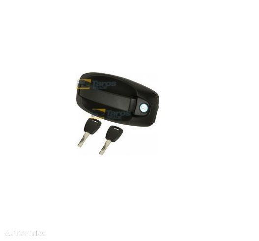 Maner usa exterior Peugeot Bipper, 10.2007-2023, Fiat Fiorino/Qubo, 10.2007-, Citroen Nemo (AA), 10.2007-2023, Portbagaj, cu 1 butuc cheie; pentru usa laterala culisanta - 1