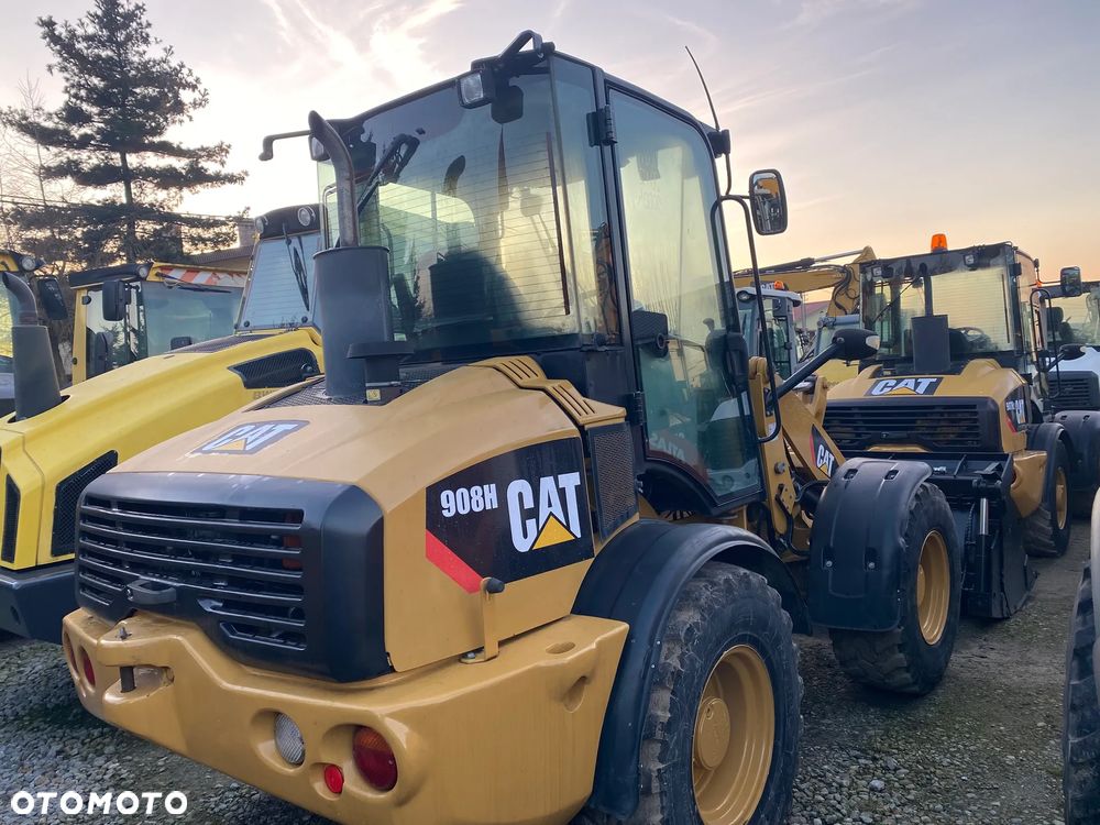 Caterpillar CAT 908H, BEZ DPF-A, ŁYŻKA OTWIERANA + WIDŁY, z NIEMIEC, SUPER STAN, - 6