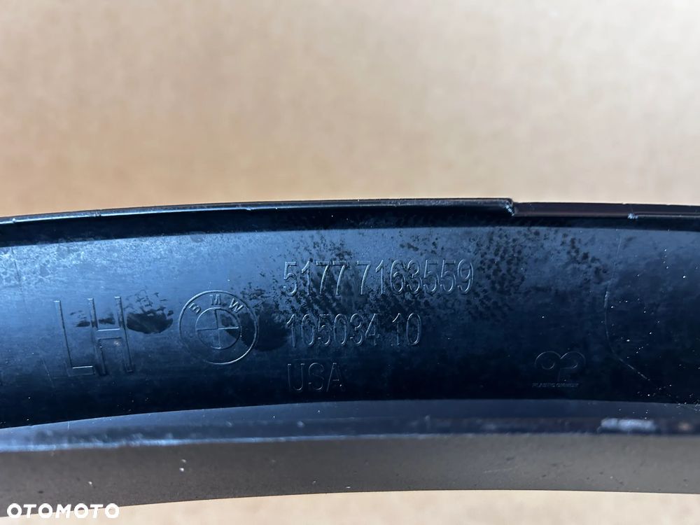 BMW E70 X5 OSŁONA LISTWA NADKOLA BŁOTNIKA LEWA TYŁ LEWY PRAWY PRAWA CZARNA STRUKTURA 51777163559 10503410 51777163560 - 5