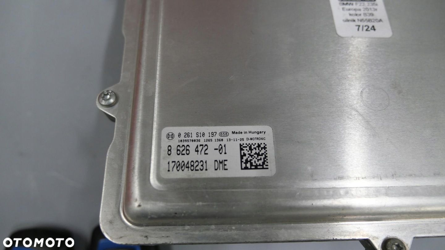 BMW F20 F12 F13 N55 231HP Sterownik DDE Komputer Silnika ECU DME 8626472 - 2