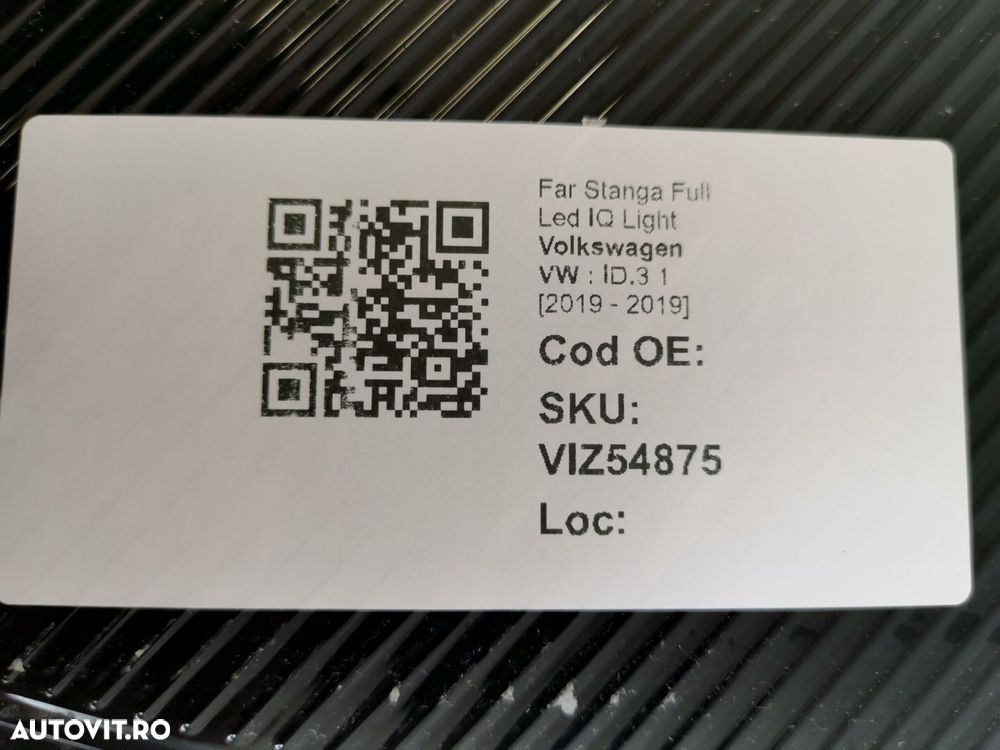 Far Stanga Full Led IQ Light Volkswagen VW  ID.3 1 [2019 - 2019] Origi - 8