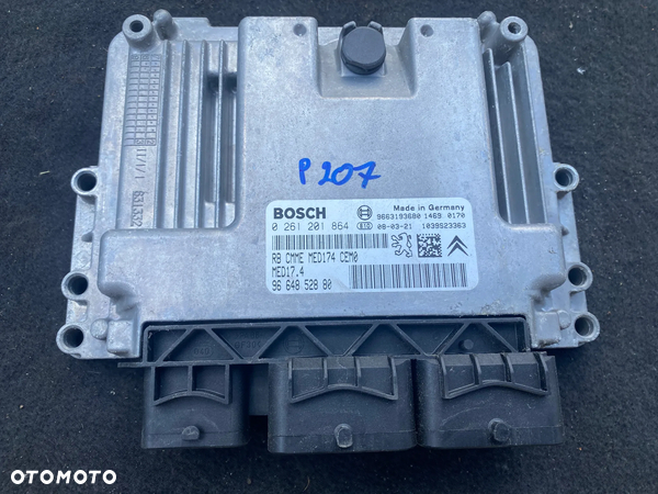 MODUŁ STEROWNIK KOMPUTER SILNIKA ECU PEUGEOT 207 1,6 TURBO 0261201864 9664852880