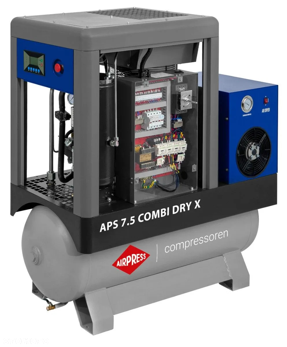 Kompresor śrubowy APS 7.5 Combi Dry X 10 bar 7.5 KM/5.5 kW 690 l/min 200 l - 18