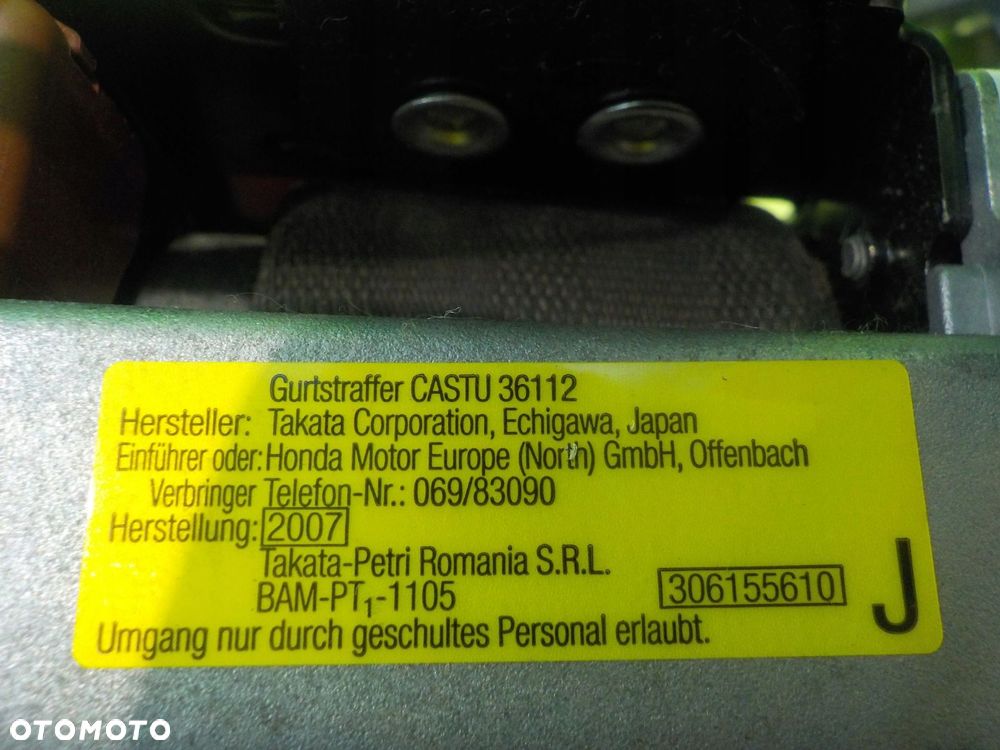 VOLVO V60 I S60 II 11r pas bezpieczenstwa prawy przod z napinaczem 86670002 - 11