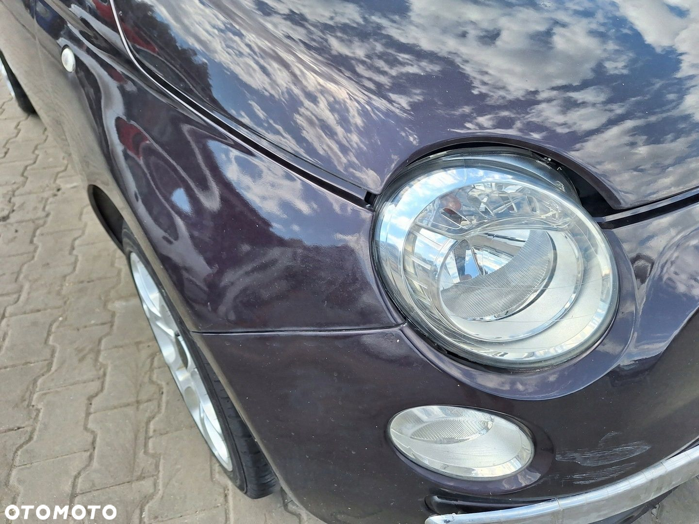 FIAT 500 PRZÓD ZDERZAK MASKA BŁOTNIK LAMPA PAS WZMOCNIENIE CHŁODNICA 528/B - 9