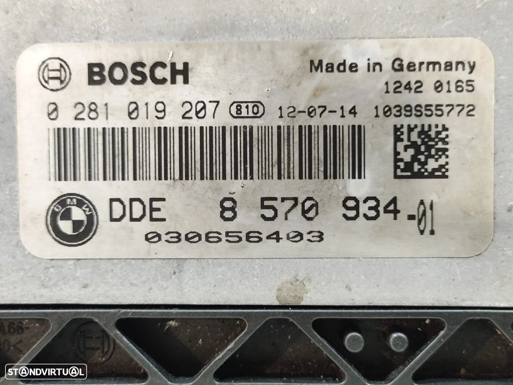 Centralina ECU Motor Bosch / BMW - 8570934 | 0281019207 - 116D F20 F21 LCI - 6