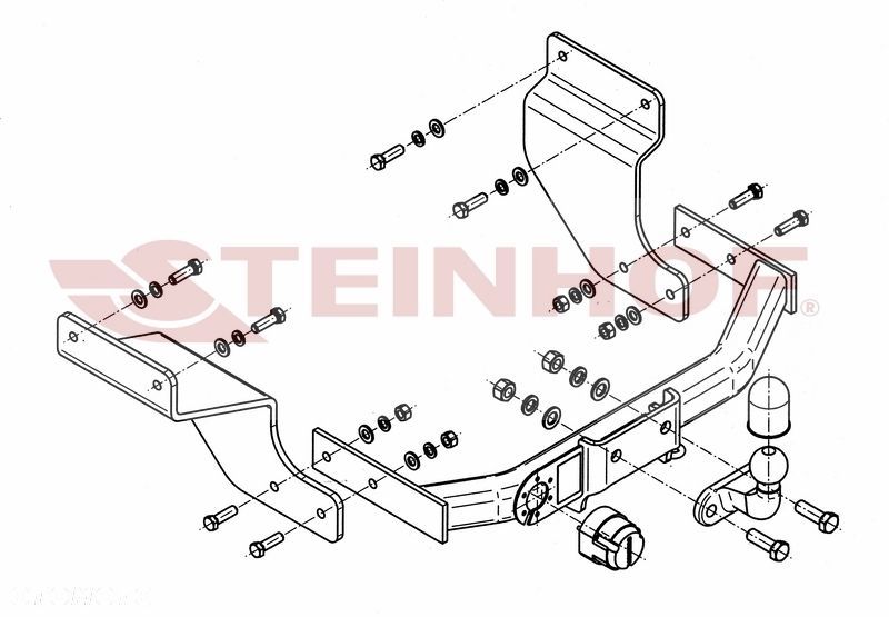 Hak Holowniczy + WIĄZKA 7PIN do Ford Transit Connect I od 2008 do 2013 - 3