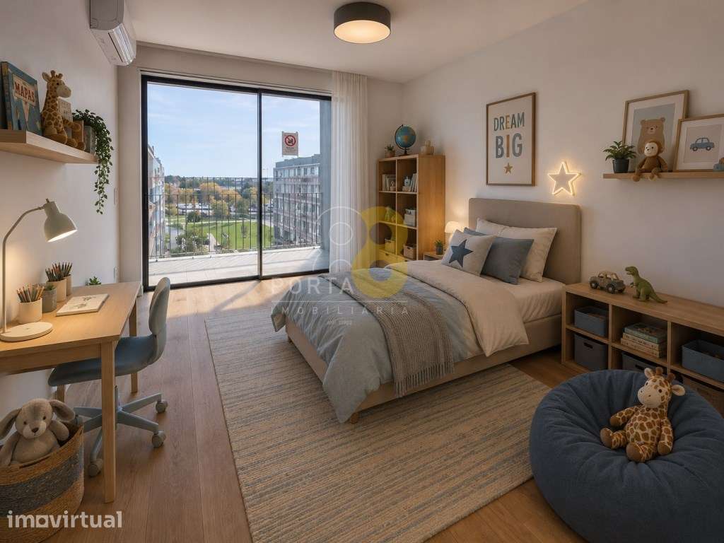 T4 com terraço ultimo piso, vistas do parque e mar - Matosinhos Sul - Grande imagem: 4/27